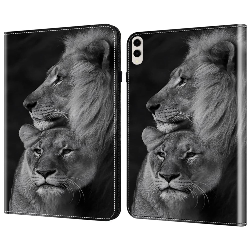 For Samsung Galaxy Tab S10 Ultra / S9 Ultra Case PU Leather Card Slots Tablet Cover Pattern Print