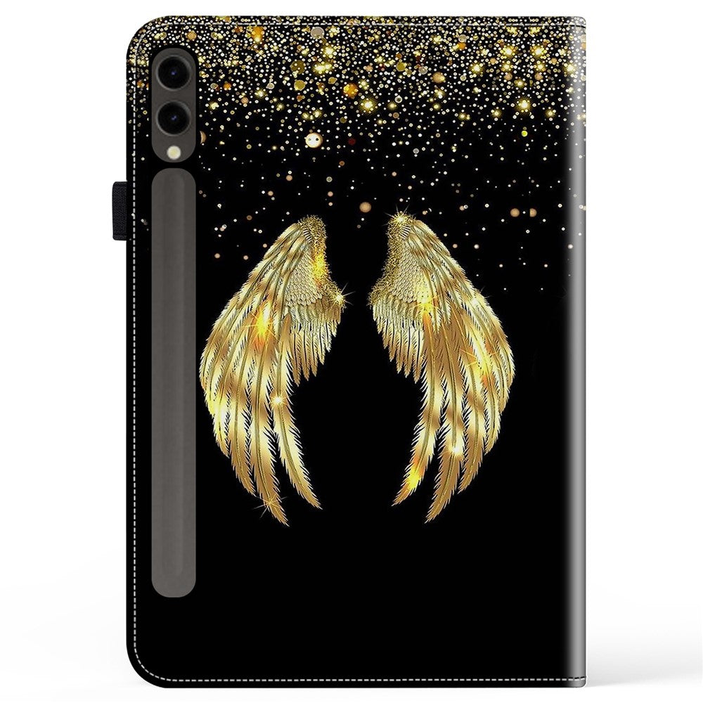 Til Samsung Galaxy Tab S10+ / S9+ / S9 FE+ Cover med mønsterprint i PU-læder og standerfunktion