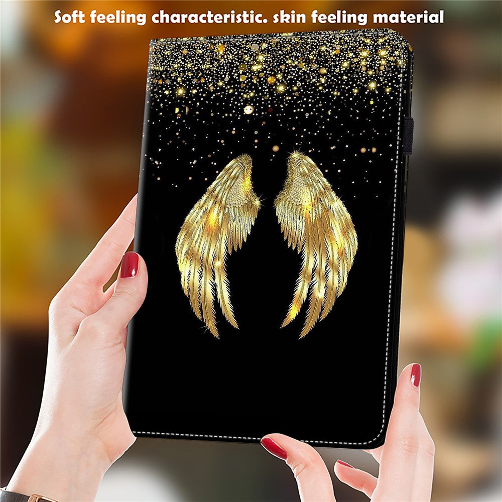 Til Samsung Galaxy Tab S10+ / S9+ / S9 FE+ Cover med mønsterprint i PU-læder og standerfunktion