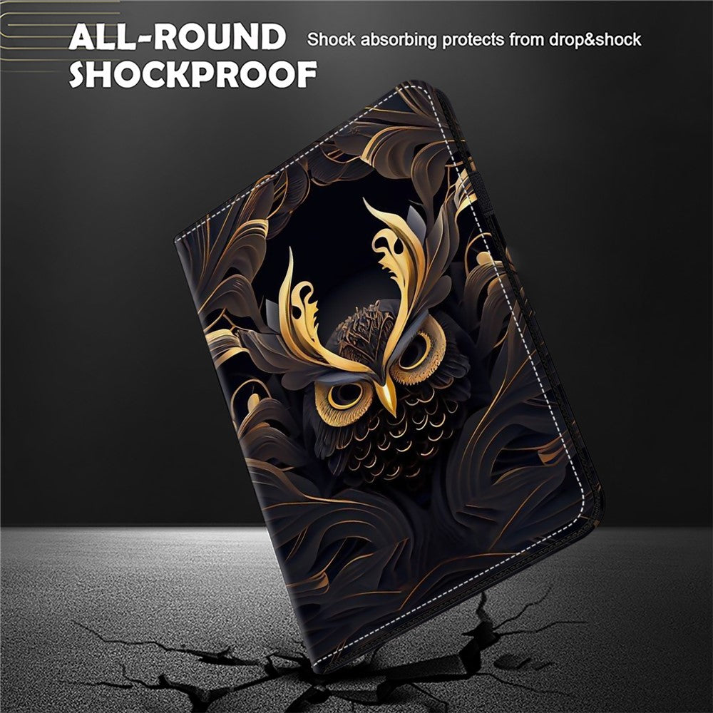 For iPad Air 11 (2026) / (2025) / (2024) / Air (2020) / (2022) Leather Case Shockproof Tablet Cover with Stand, Pattern Print