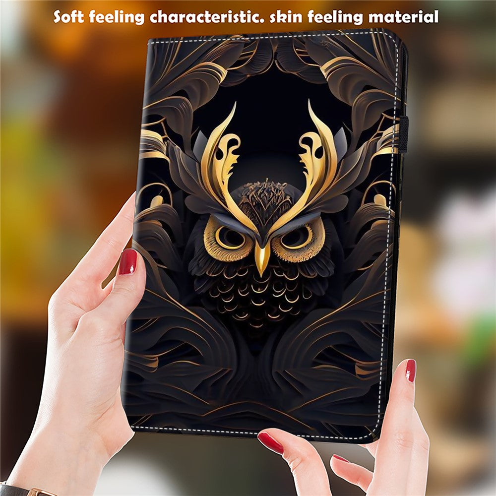 For iPad Air 11 (2026) / (2025) / (2024) / Air (2020) / (2022) Leather Case Shockproof Tablet Cover with Stand, Pattern Print