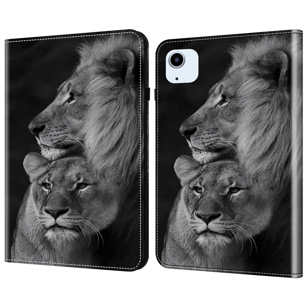For iPad Air 11 (2026) / (2025) / (2024) / Air (2020) / (2022) Leather Case Shockproof Tablet Cover with Stand, Pattern Print