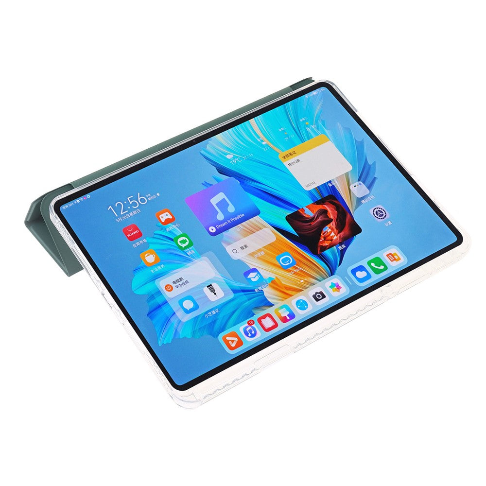 Huawei MatePad 11.5 S (2025) / MatePad 11.5 S (2024) Fodral Trippelvikbart Stativ PU-läder+TPU+Klart Akryl Surfplatta