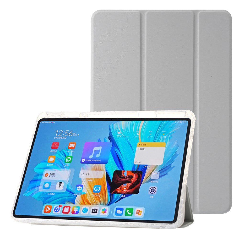 Huawei MatePad 11.5 S (2025) / MatePad 11.5 S (2024) Fodral Trippelvikbart Stativ PU-läder+TPU+Klart Akryl Surfplatta