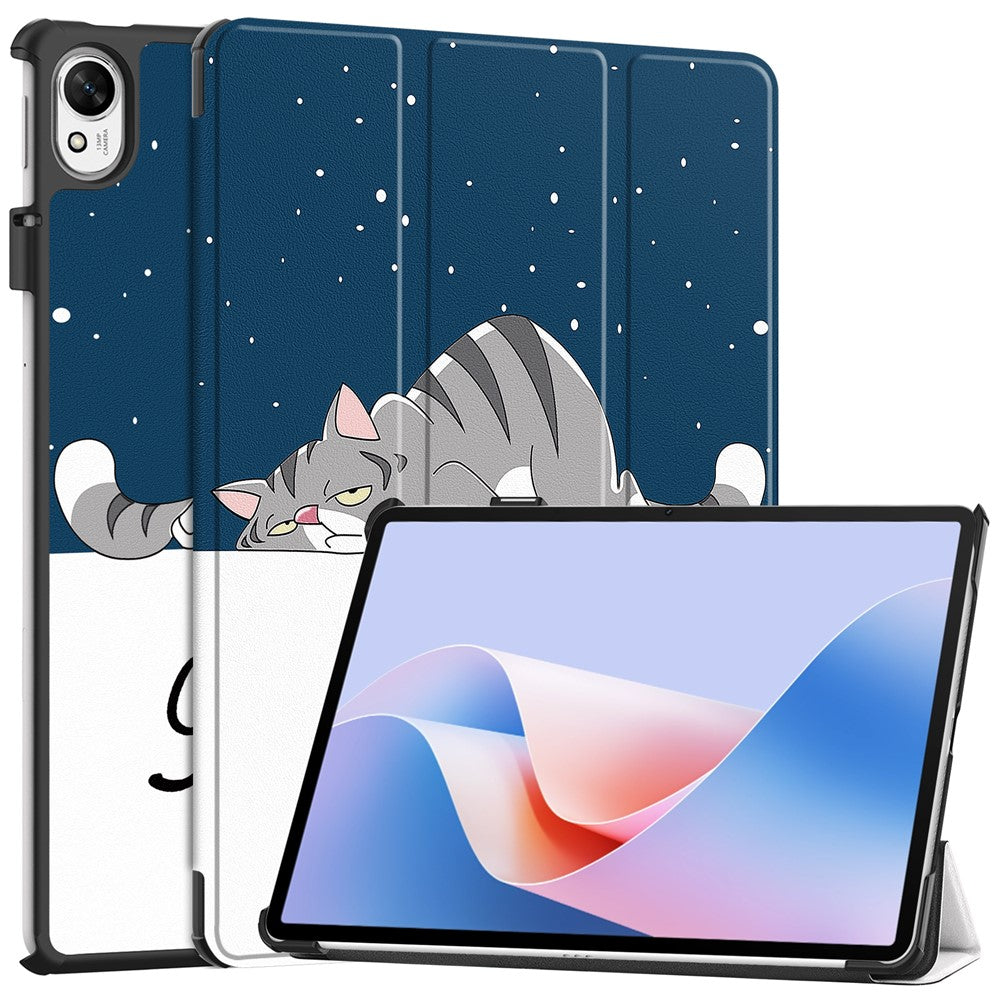 For Huawei MatePad 11.5 S (2024) Case Tri-Fold Stand Pattern Print Leather Tablet Cover with Auto Wake / Sleep