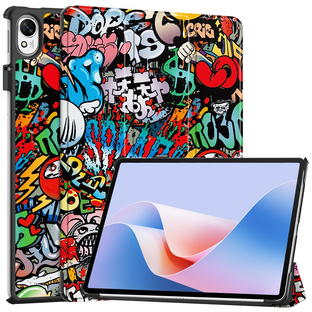 For Huawei MatePad 11.5 S (2024) Case Tri-Fold Stand Pattern Print Leather Tablet Cover with Auto Wake / Sleep