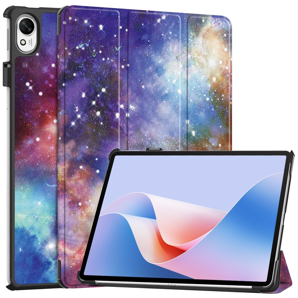 For Huawei MatePad 11.5 S (2024) Case Tri-Fold Stand Pattern Print Leather Tablet Cover with Auto Wake / Sleep