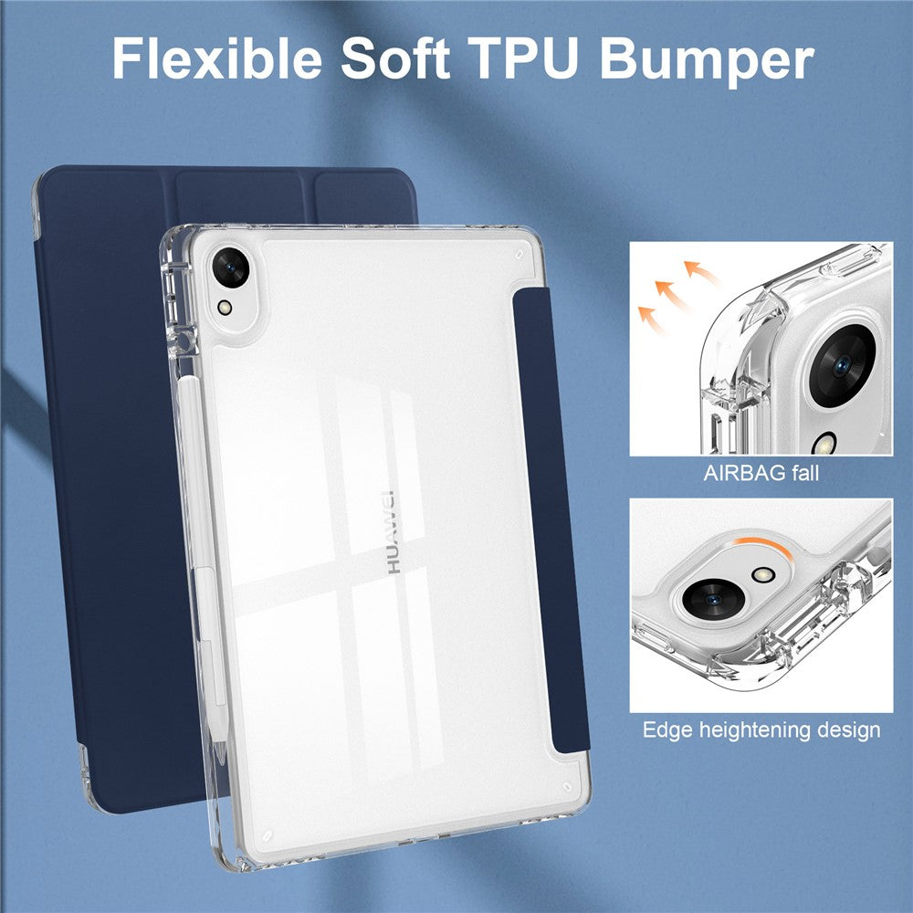 For Huawei MatePad 11.5 S (2025) / MatePad 11.5 S (2024) Case Clear Acrylic Leather Tablet Cover Support Auto Sleep / Wake