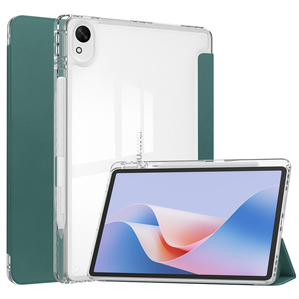 For Huawei MatePad 11.5 S (2025) / MatePad 11.5 S (2024) Case Clear Acrylic Leather Tablet Cover Support Auto Sleep / Wake