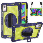 For Lenovo Tab M11 / Xiaoxin Pad 11 2024 Case Silicone+PC Kickstand Tablet Cover with Shoulder Strap