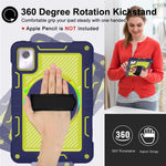 For Lenovo Tab M11 / Xiaoxin Pad 11 2024 Case Silicone+PC Kickstand Tablet Cover with Shoulder Strap