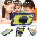 For Lenovo Tab M11 / Xiaoxin Pad 11 2024 Case Silicone+PC Kickstand Tablet Cover with Shoulder Strap