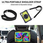 For Lenovo Tab M11 / Xiaoxin Pad 11 2024 Case Silicone+PC Kickstand Tablet Cover with Shoulder Strap