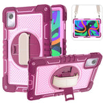 For Lenovo Tab M11 / Xiaoxin Pad 11 2024 Case Silicone+PC Kickstand Tablet Cover with Shoulder Strap