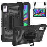 For Lenovo Tab M11 / Xiaoxin Pad 11 2024 Case Silicone+PC Kickstand Tablet Cover with Shoulder Strap