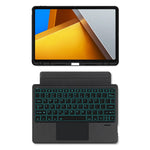 For Xiaomi Poco Pad Leather Case + Bluetooth-compatible Keyboard with Backlight Trackpad