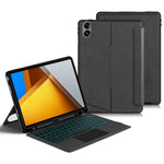 For Xiaomi Poco Pad Leather Case + Bluetooth-compatible Keyboard with Backlight Trackpad