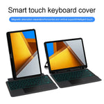For Xiaomi Poco Pad Leather Case + Bluetooth-compatible Keyboard with Backlight Trackpad