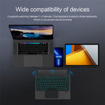 For Xiaomi Poco Pad Leather Case + Bluetooth-compatible Keyboard with Backlight Trackpad