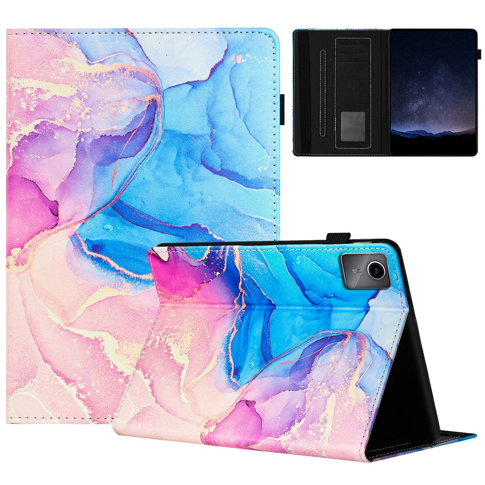 For Lenovo Tab M11 / Xiaoxin Pad 11 2024 Case Marble Leather Protective Tablet Cover Auto Wake Sleep