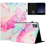 For Lenovo Tab M11 / Xiaoxin Pad 11 2024 Case Marble Leather Protective Tablet Cover Auto Wake Sleep