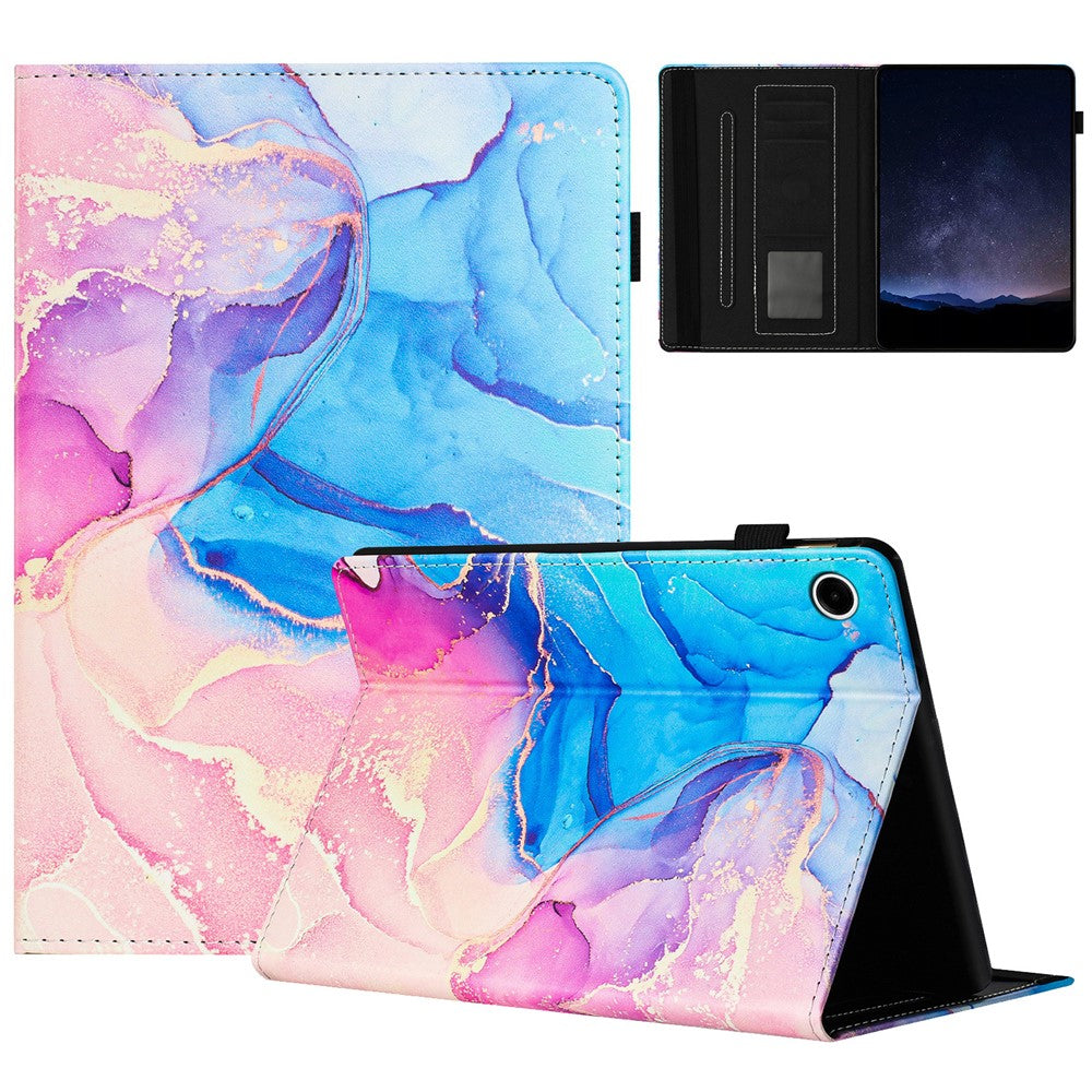 For Lenovo Tab M10 Plus (3rd Gen) Case Auto Wake / Sleep PU Leather Folding Stand Cover Marble Pattern