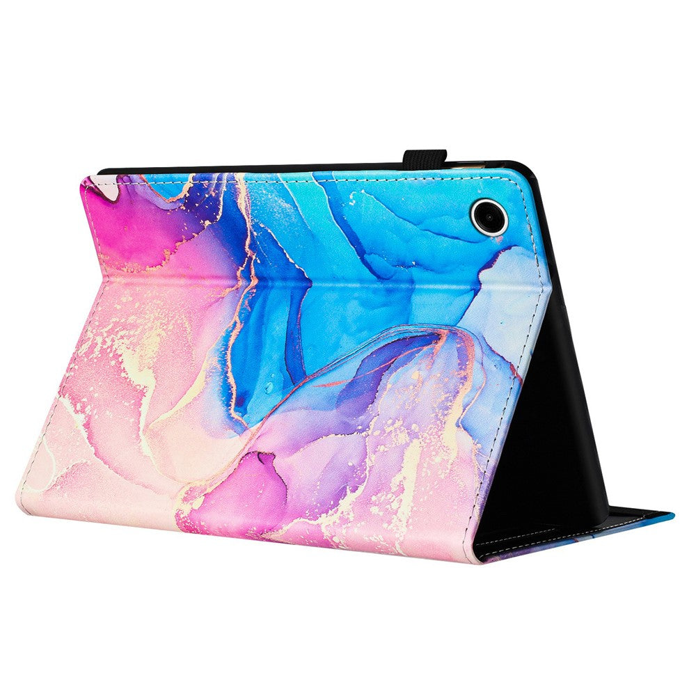 For Lenovo Tab M10 Plus (3rd Gen) Case Auto Wake / Sleep PU Leather Folding Stand Cover Marble Pattern