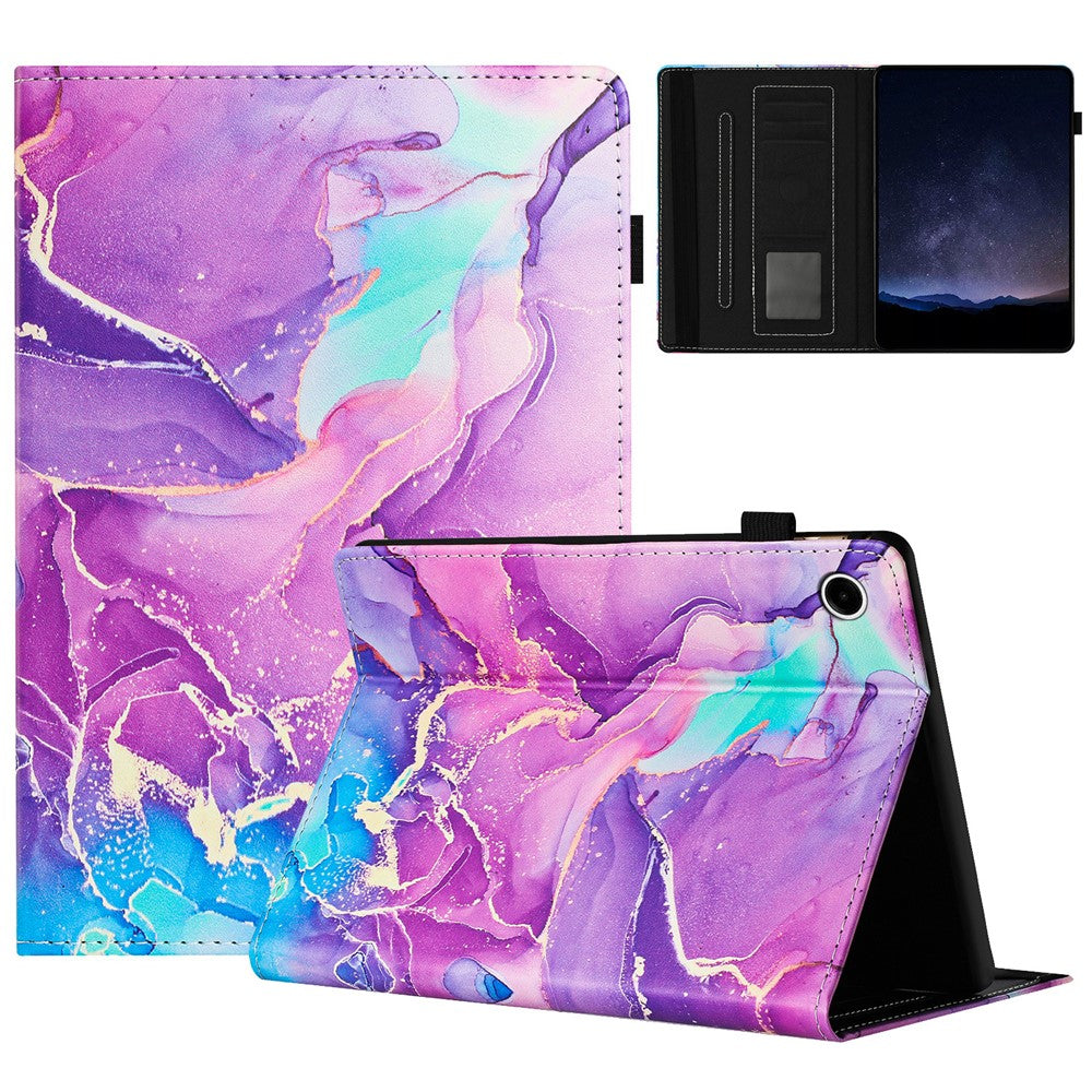 For Lenovo Tab M10 Plus (3rd Gen) Case Auto Wake / Sleep PU Leather Folding Stand Cover Marble Pattern