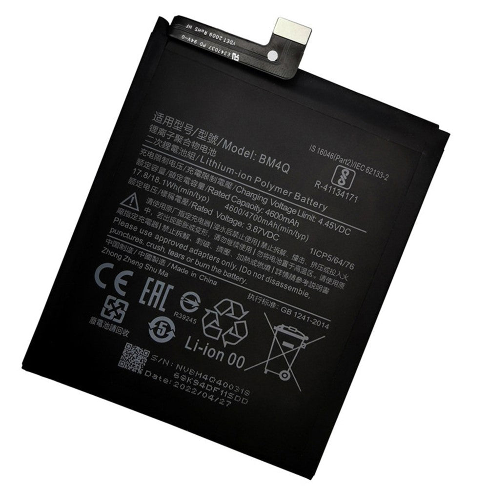 For Xiaomi Redmi K30 Pro/Poco F2 Pro 3.87V 4600mAh Rechargeable Li-ion Polymer Battery Assembly (Encode: BM4Q) (without Logo)