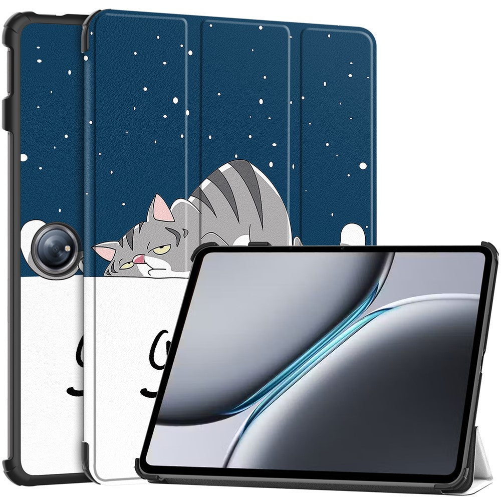 For OnePlus Pad 2 Stand Case Pattern Print Leather Tablet Cover