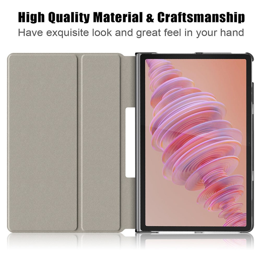 For Lenovo Tab Plus 11.5-inch TB351FU Case Pattern Tablet Leather Cover Hollow Heat Dissipation