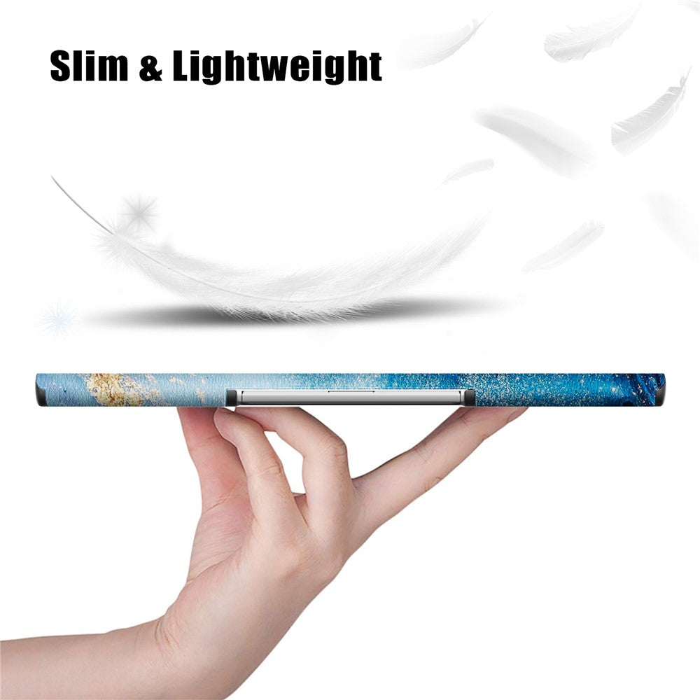 For Lenovo Tab Plus 11.5-inch TB351FU Case Pattern Tablet Leather Cover Hollow Heat Dissipation