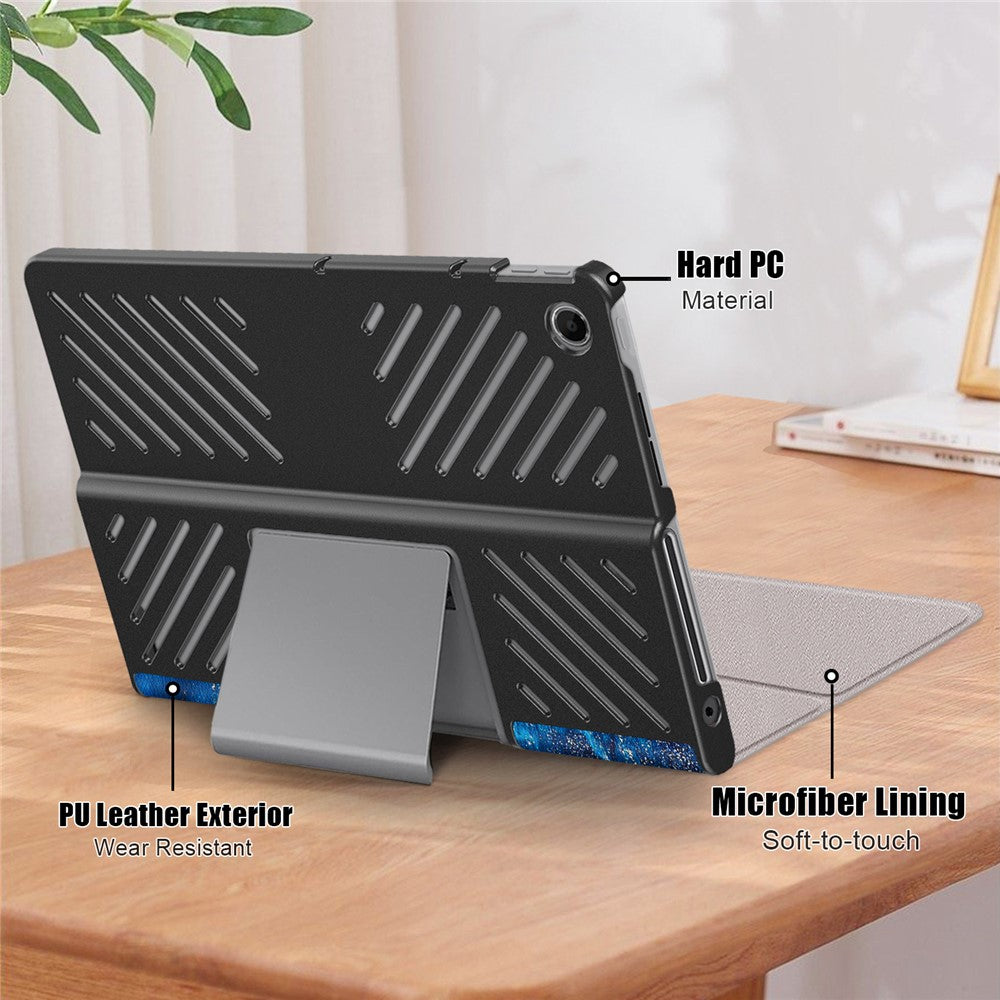 For Lenovo Tab Plus 11.5-inch TB351FU Case Pattern Tablet Leather Cover Hollow Heat Dissipation