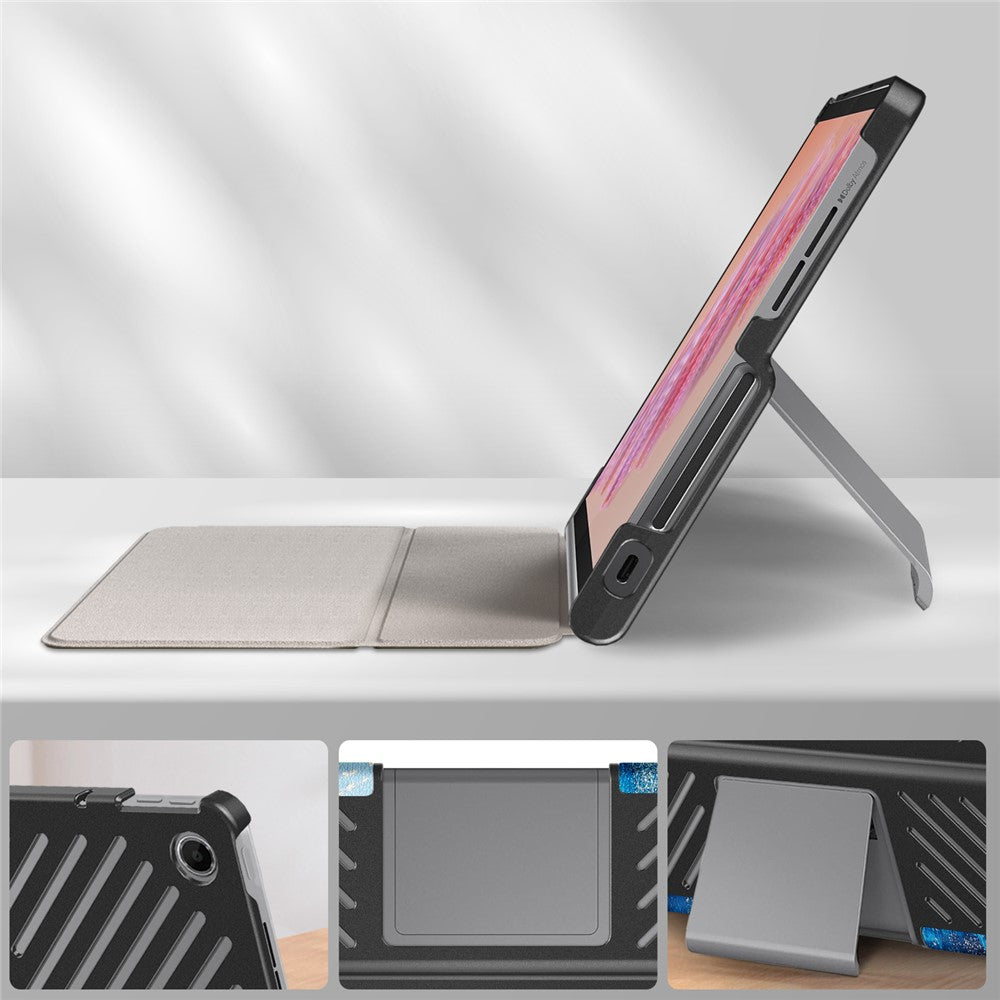 For Lenovo Tab Plus 11.5-inch TB351FU Case Pattern Tablet Leather Cover Hollow Heat Dissipation