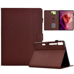 For Lenovo Tab P12 Leather Case Carbon Fiber Texture Tablet Cover Stand View