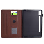 For Lenovo Tab P12 Leather Case Carbon Fiber Texture Tablet Cover Stand View