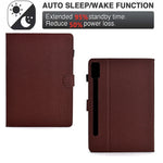 For Lenovo Tab P12 Leather Case Carbon Fiber Texture Tablet Cover Stand View