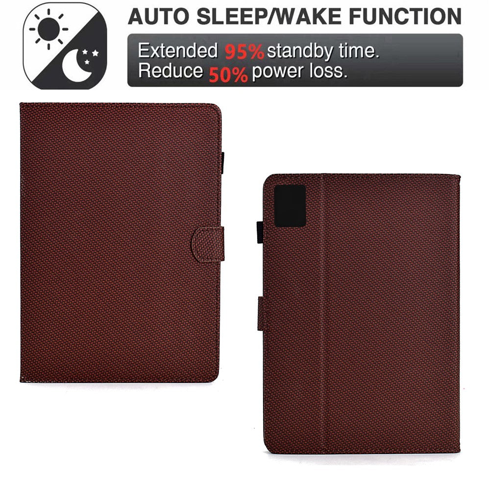 For Xiaomi Redmi Pad SE Case Carbon Fiber Texture PU Leather Cover Stand View