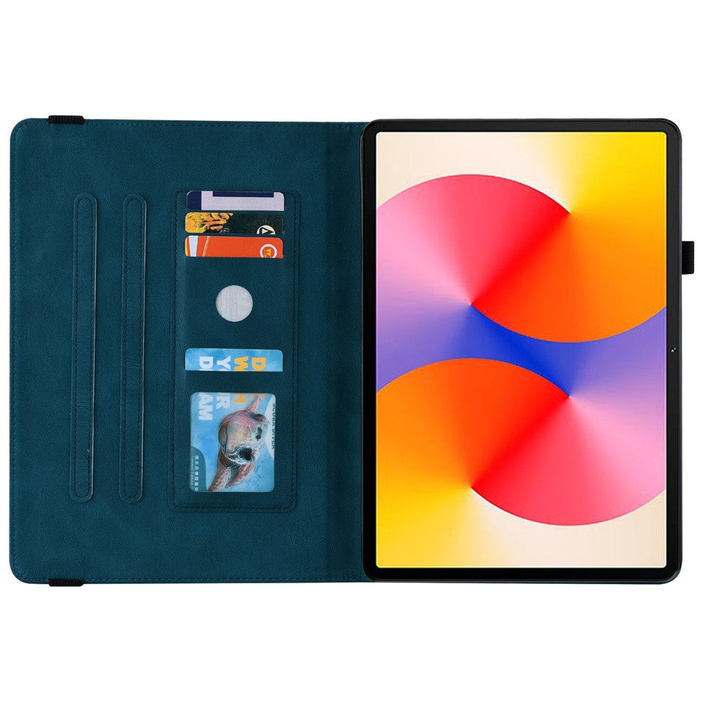 For Huawei MatePad SE 11 Case Imprinted Butterfly Flower PU Leather Flip Card Slots Tablet Cover