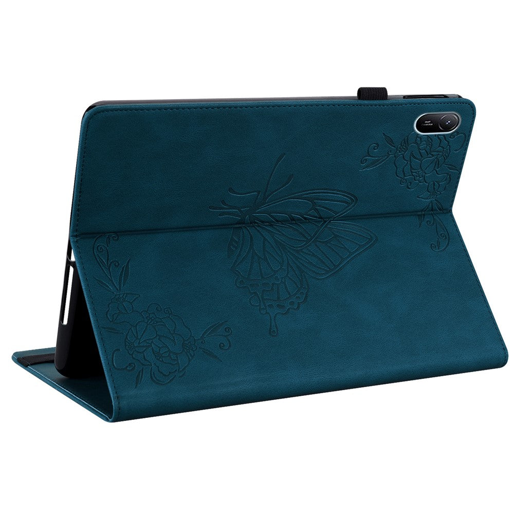 For Huawei MatePad SE 11 Case Imprinted Butterfly Flower PU Leather Flip Card Slots Tablet Cover