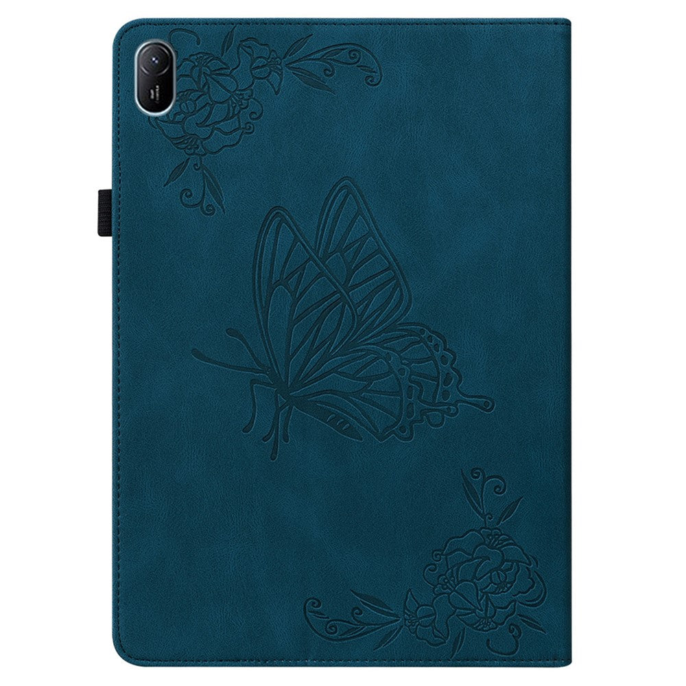For Huawei MatePad SE 11 Case Imprinted Butterfly Flower PU Leather Flip Card Slots Tablet Cover