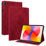 For Huawei MatePad SE 11 Case Imprinted Butterfly Flower PU Leather Flip Card Slots Tablet Cover
