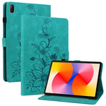 For Huawei MatePad SE 11 Case Lily Flower Imprint Leather Tablet Cover with Card Slots
