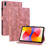 For Huawei MatePad SE 11 Case Lily Flower Imprint Leather Tablet Cover with Card Slots