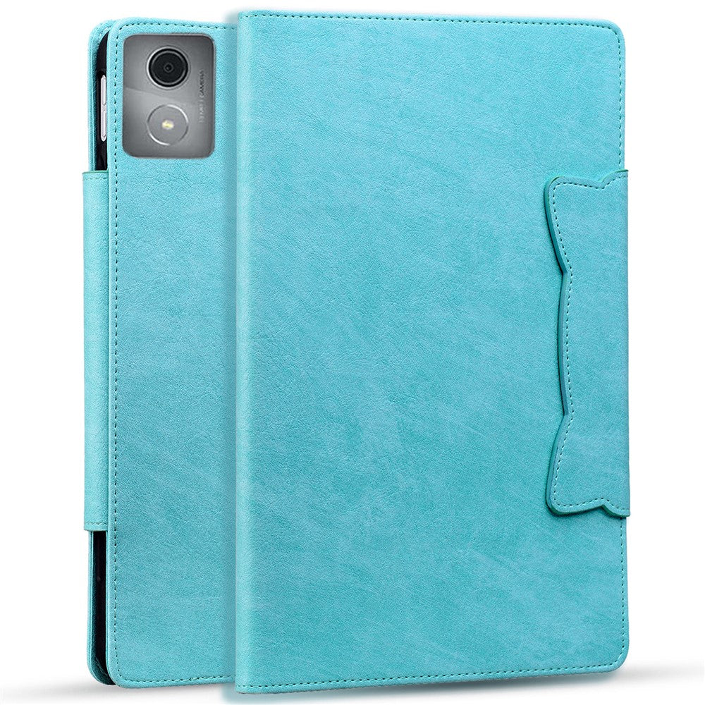 For Lenovo Tab M11 Plus / Tab K11 Plus Case Stand PU Leather Tablet Cover Cat Buckle Closure
