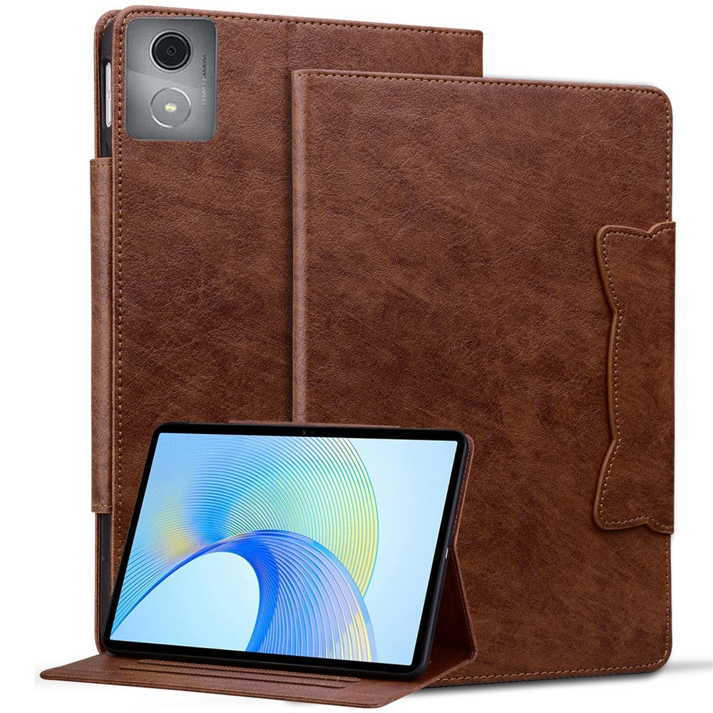For Lenovo Tab M11 Plus / Tab K11 Plus Case Stand PU Leather Tablet Cover Cat Buckle Closure