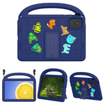 For Lenovo Tab M11 Kickstand Case Cartoon Design Anti-Drop EVA+PC Tablet Cover with Strap for Kids