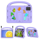 For Lenovo Tab M11 Kickstand Case Cartoon Design Anti-Drop EVA+PC Tablet Cover with Strap for Kids