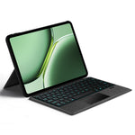 For OnePlus Pad Pro Leather Case + Bluetooth-compatible Keyboard with Backlight Trackpad