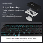 For OnePlus Pad Pro Leather Case + Bluetooth-compatible Keyboard with Backlight Trackpad